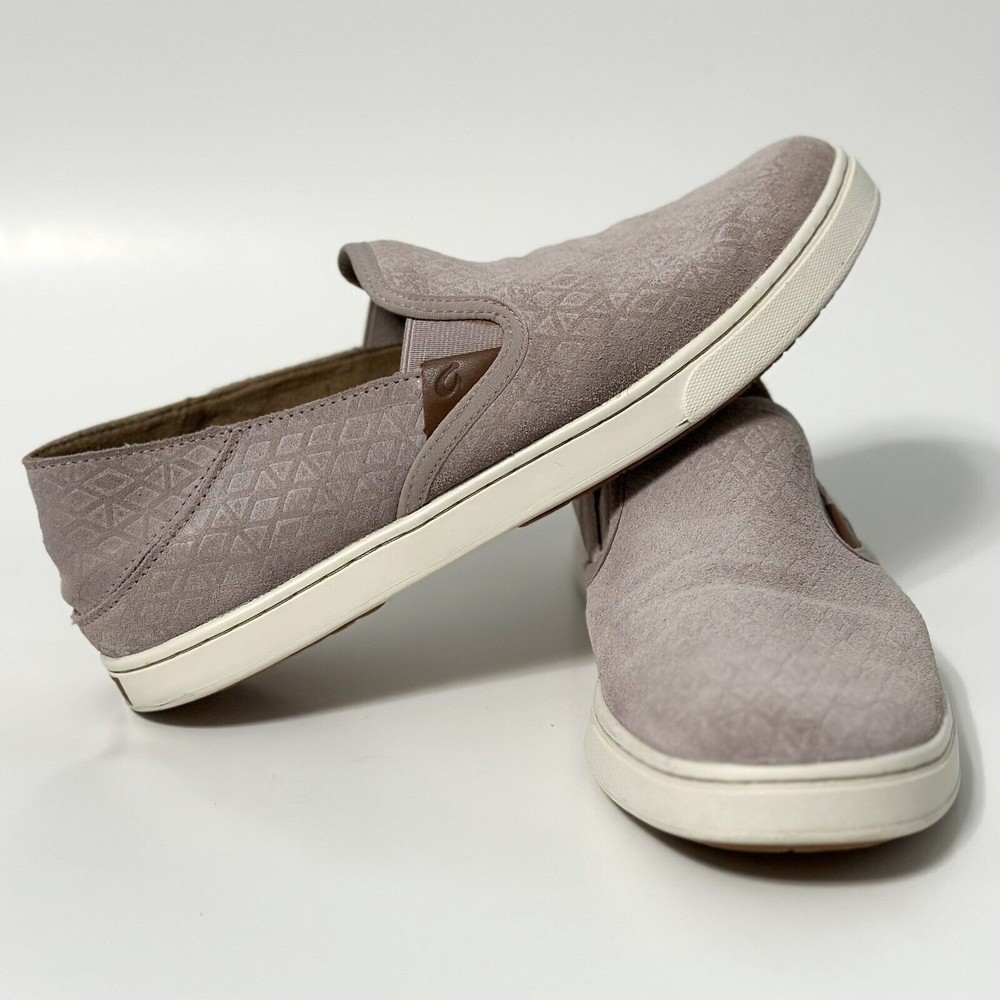OLUKAI Pahuea Women’s Size 9 Pink Slip On Suede Loafer Sneaker Slipper Shoes
